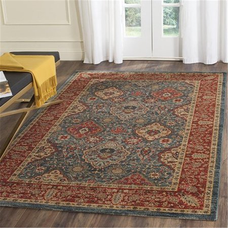 SAFAVIEH Mahal Power Loomed Rectangle Rug- Navy - Red- 5 ft. 1 in. x 7 ft. 7 in. MAH655C-5